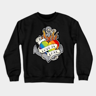 Pride LGBTQ+ Community Love is Love Rainbow Colour Tattoo Style Crewneck Sweatshirt